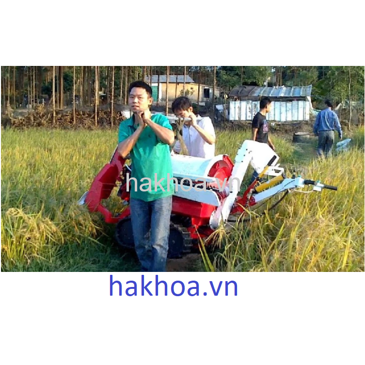 Máy gặt lúa liên hợp mini lấy rơm hai chức năng HKI-0.3