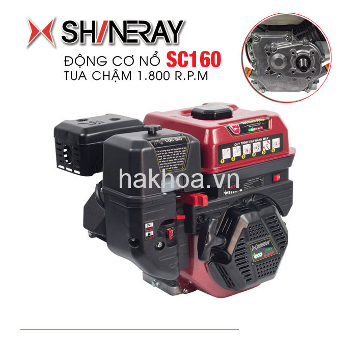 Động cơ xăng tua chậm Shineray SC160  công suất 5.5HP