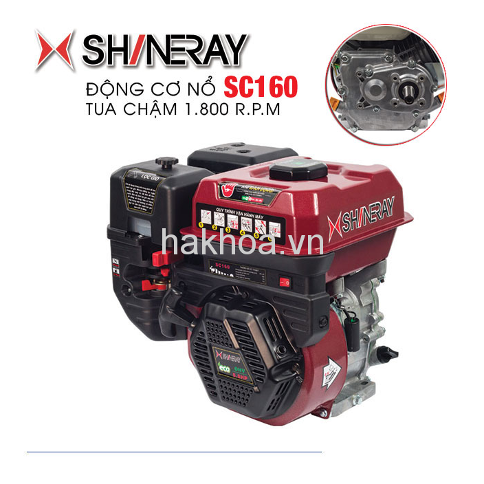 Động cơ xăng tua chậm Shineray SC160  công suất 5.5HP