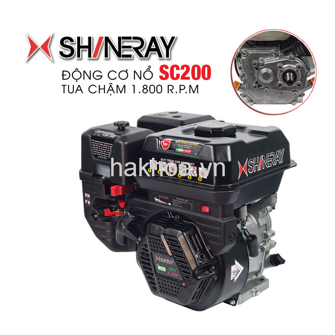 Động cơ xăng tua chậm Shineray SC200 công suất 6.5HP